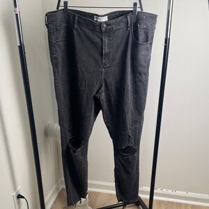 Abercrombie & Fitch Black Cropped Jeans